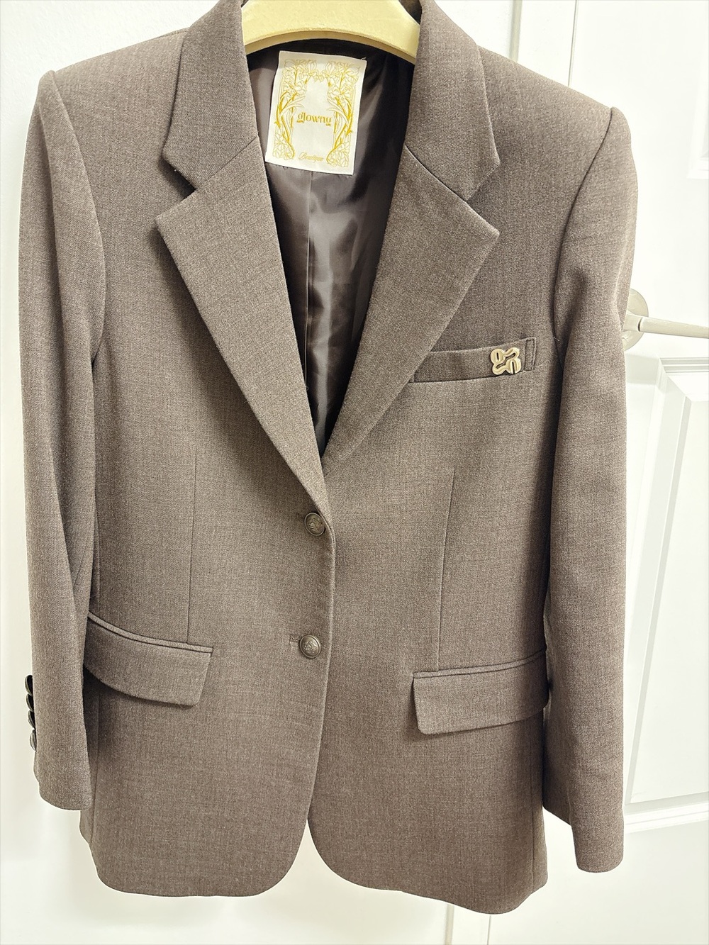 GLOWNY Nour Wool Jacket in Brown